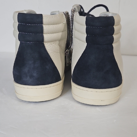 P448 White and Blue Sneakers Classic High-Top Design - Picture 5 of 14